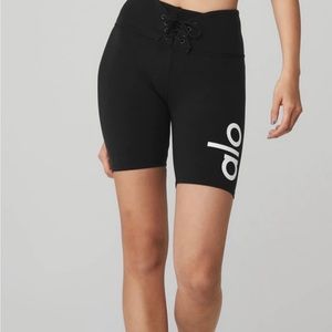 Alo Lace Up Biker Shorts
